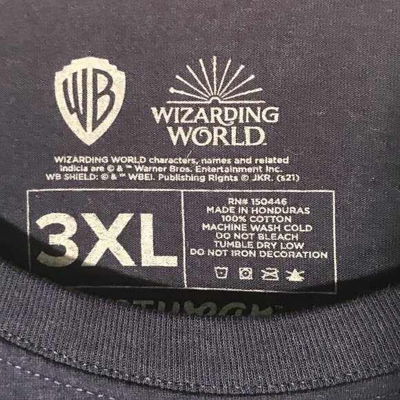 WB Warner Bros Wizarding World Blue 3XL Tee T Shirt - Picture 4 of 5